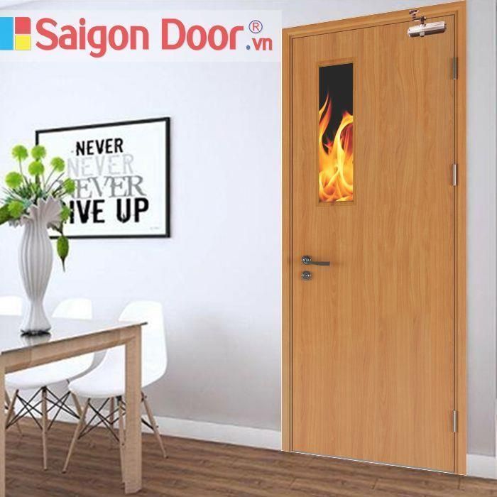 Cửa Gỗ Chống Cháy Mẫu Hiện Đại Cho Văn Phòng - Chung Cư 8 Cửa Gỗ Chống Cháy GCC-P1G1 uy tín chất lượng LH 0933.707.707