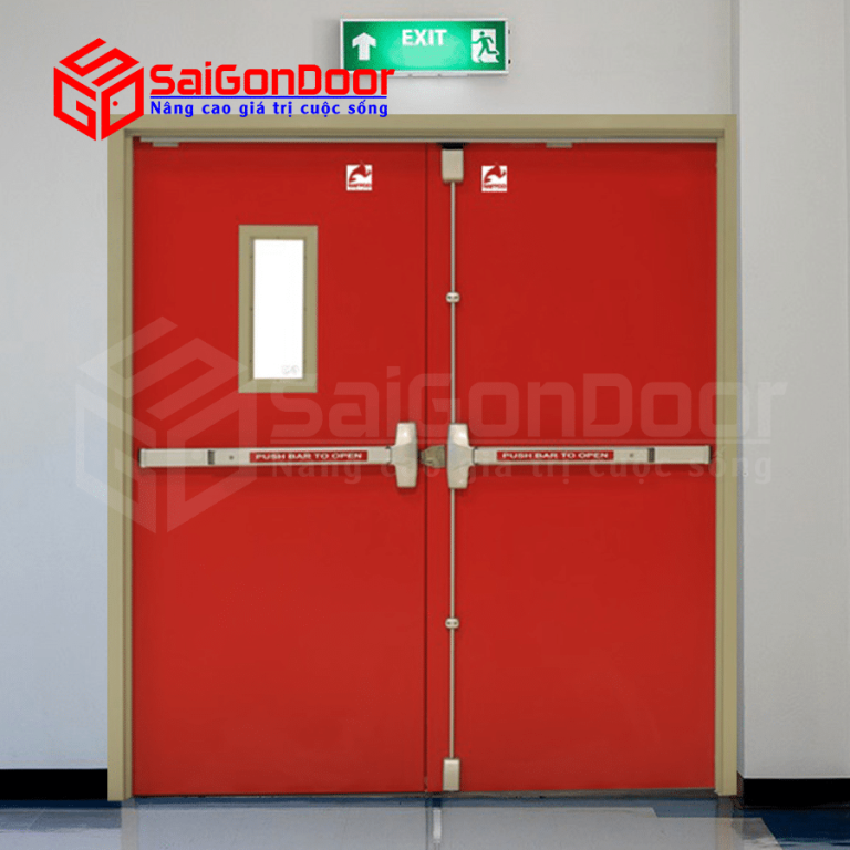 Cửa thép đôi chống cháy 4 Cửa thép đôi chống cháy
