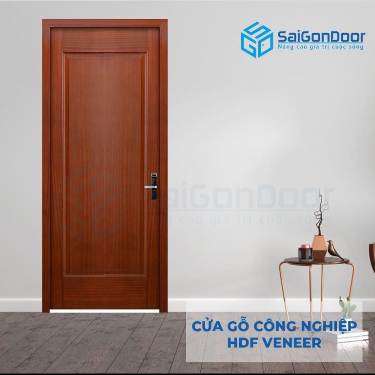 Cửa Gỗ Công Nghiệp HDF Veneer 1B xoan dao 5 Cửa gỗ công nghiệp HDF Veneer 1B xoan dao