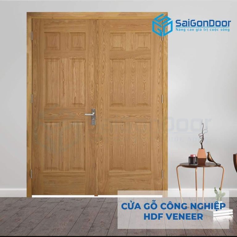 Cửa Gỗ Công Nghiệp HDF Veneer 2 canh 12A-soi 5 Cửa gỗ công nghiệp HDF Veneer 2 canh 12A-soi